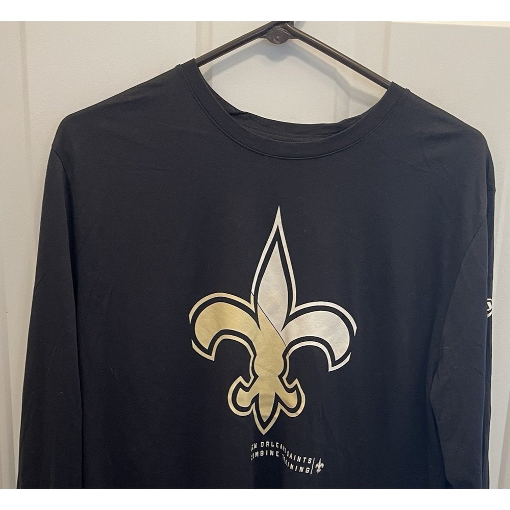 New Orleans‎ Saints NFL Combine New Era Black Long Sleeve Active Shirt Mens L